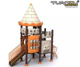 Sân chơi ngoài trời mầm non lâu đài Halloween sân sau, San choi ngoai troi mam non lau dai Halloween san sau