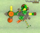 Sân chơi ngoài trời mầm non lâu đài KP-CB121, san choi ngoai troi mam non lau dai kp cb121