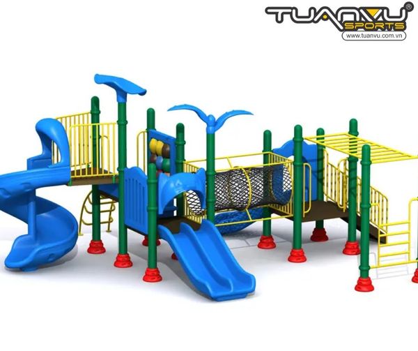 Sân chơi ngoài trời mầm non TQ-ZR214, San choi ngoai troi mam non TQ ZR214