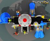 Sân chơi ngoài trời mầm non vũ trụ KP-TK009, san choi ngoai troi mam non vu tru kp tk009