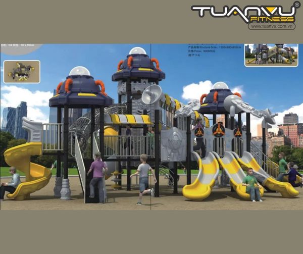 Sân chơi ngoài trời mầm non vũ trụ KP-TK016, san choi ngoai troi mam non vu tru kp tk016
