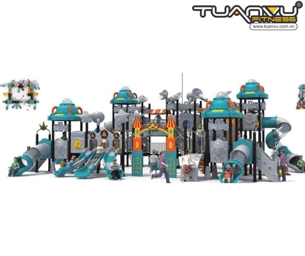 Sân chơi ngoài trời mầm non vũ trụ KP-TK019, san choi ngoai troi mam non vu tru kp tk019