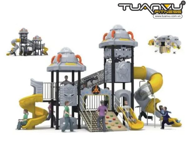 Sân chơi ngoài trời mầm non vũ trụ KP-TK022, san choi ngoai troi mam non vu tru kp tk022