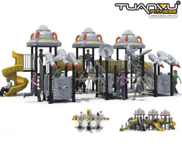 Sân chơi ngoài trời mầm non vũ trụ KP-TK023, san choi ngoai troi mam non vu tru kp tk023