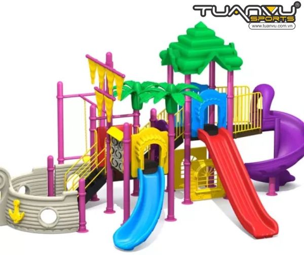 Sân chơi ngoài trời tàu cướp biển KP-HD1235, san choi ngoai troi tau cuop bien kp hd1235