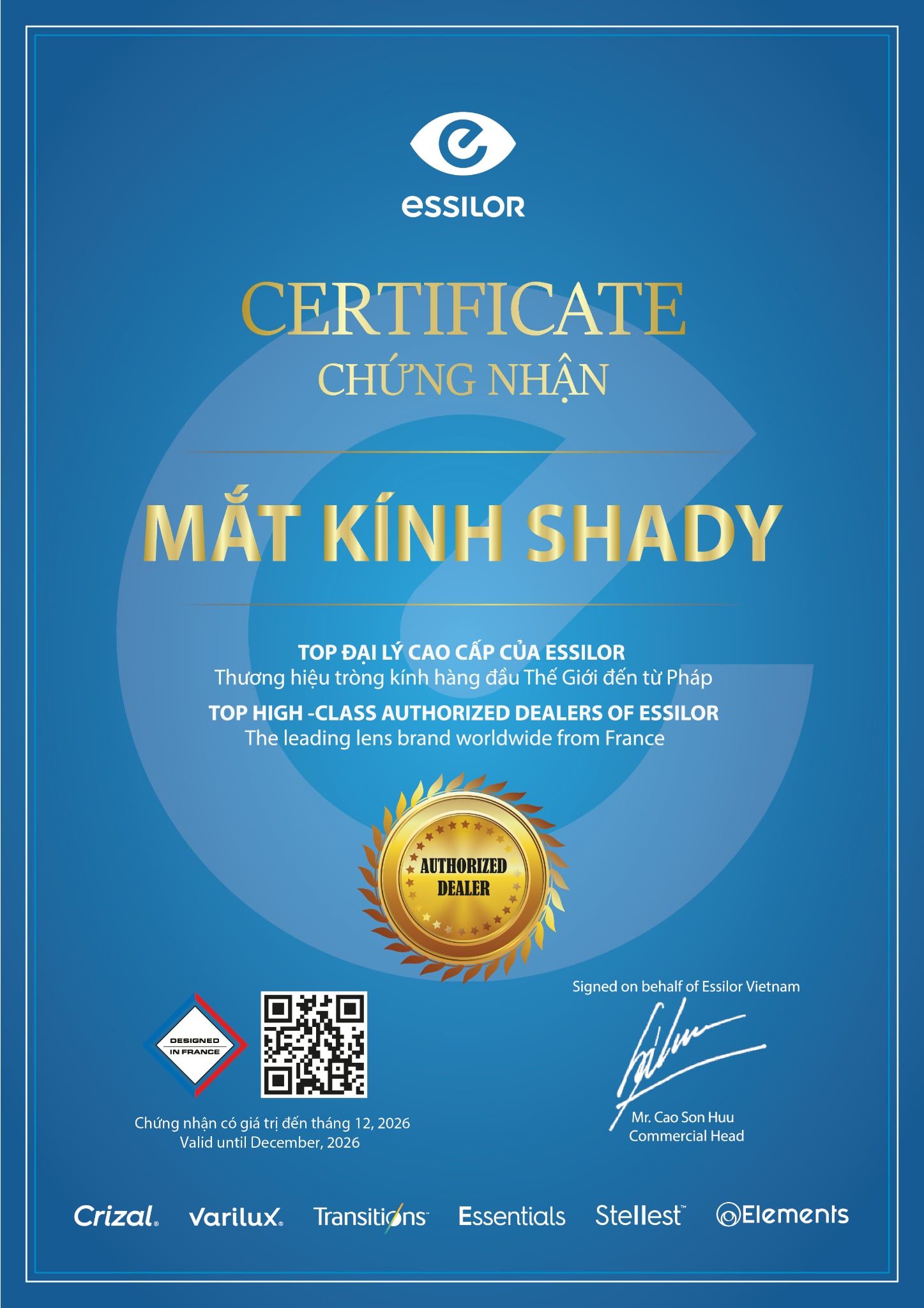  Tròng Kính Đổi Màu Essilor Transitions® Gen S™ Crizal® Natural Look™ 1.56 / 1.59 / 1.60 