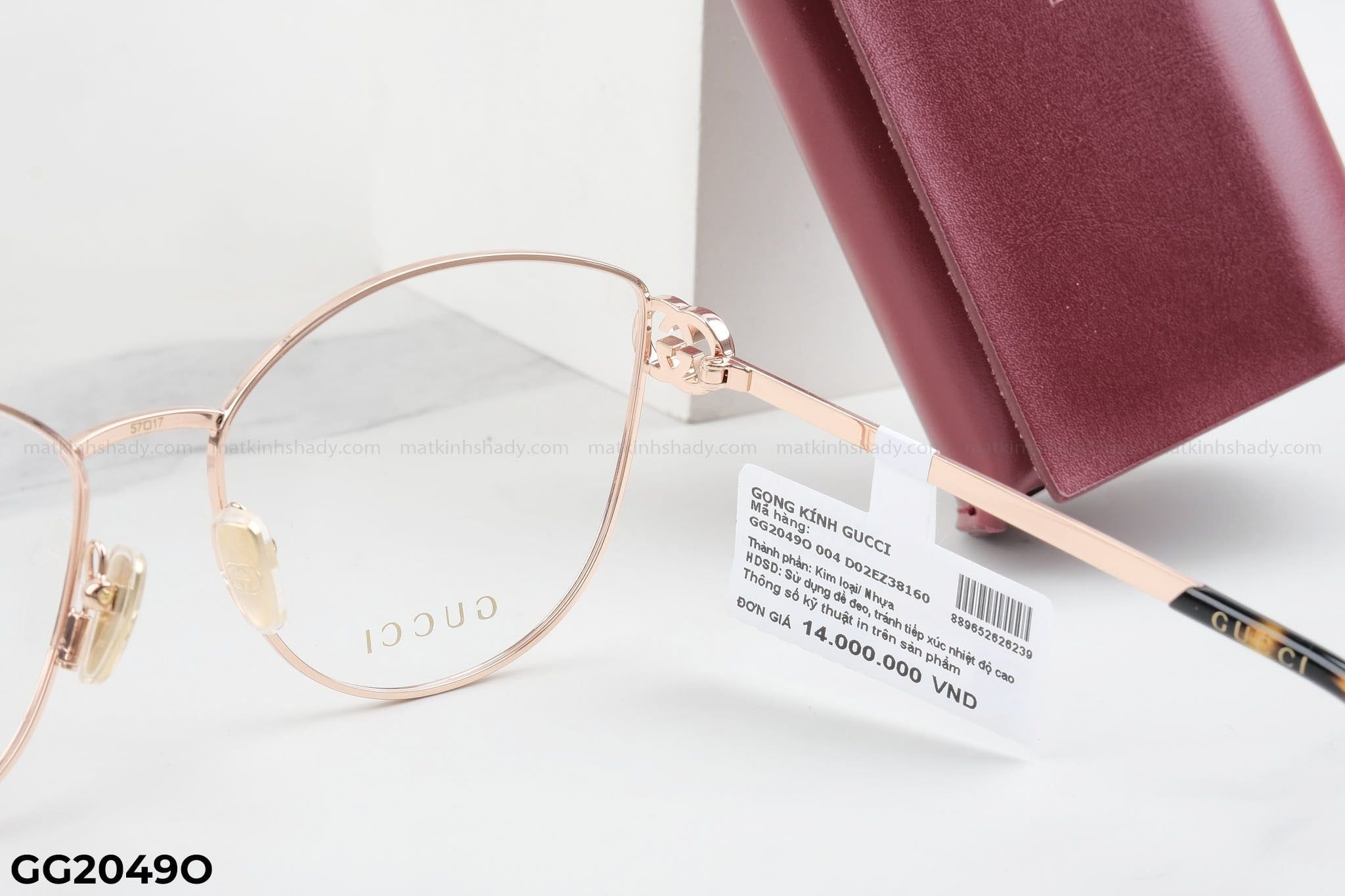  Gọng kính Gucci Nữ Kim Loại - GG2049O 