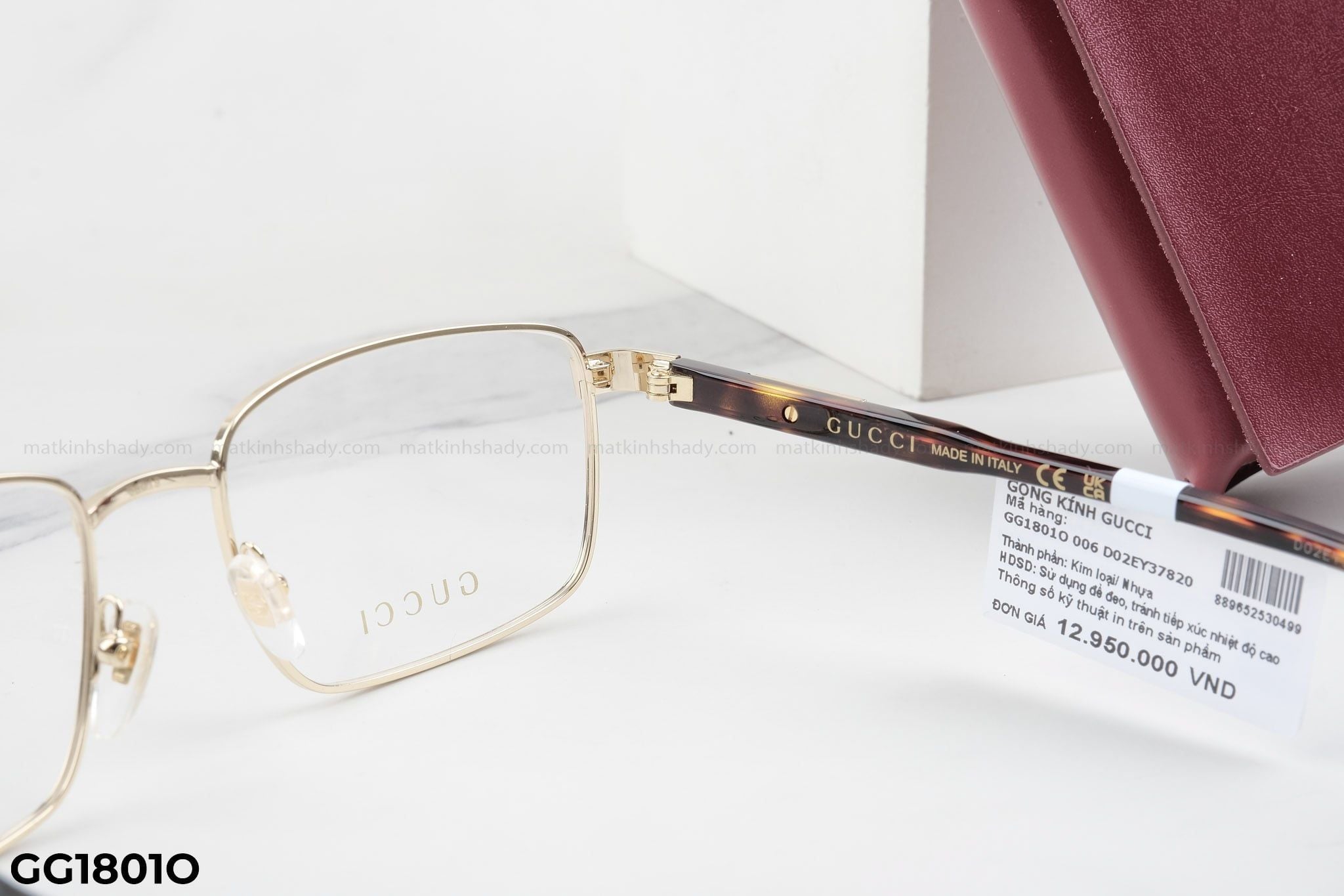  Gọng kính Gucci Nam Nữ Kim Loại - GG1801O 