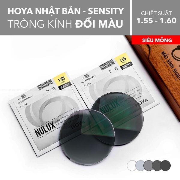Tròng Kính Đổi Màu Hoya Sensity