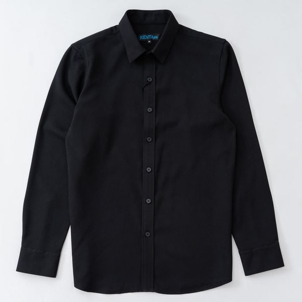  Sơ Mi Nam Đen Vải Lụa Dày  SMD0090 