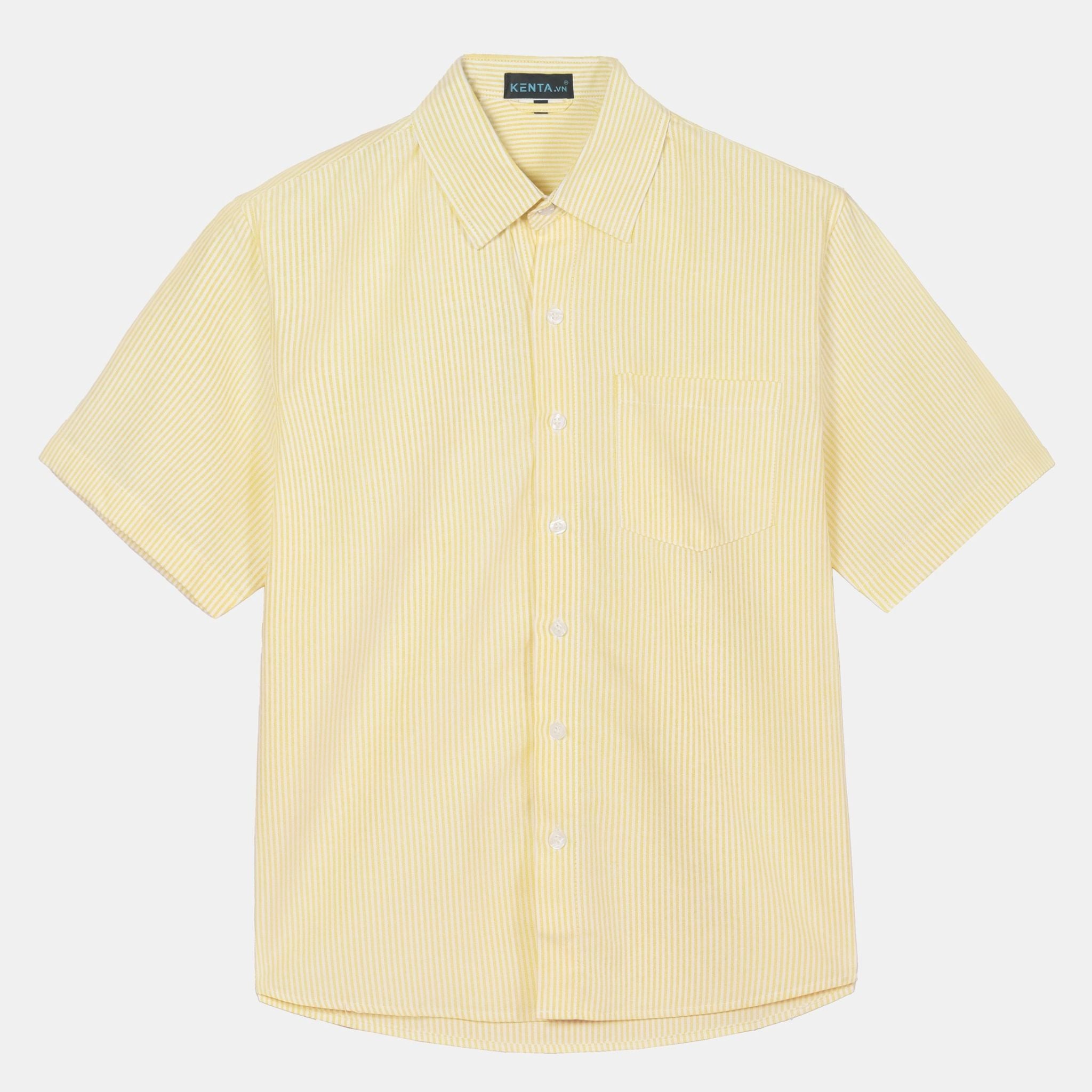  Sơ Mi Tay Ngắn Sọc Nhỏ Vải Oxford SMN0100 