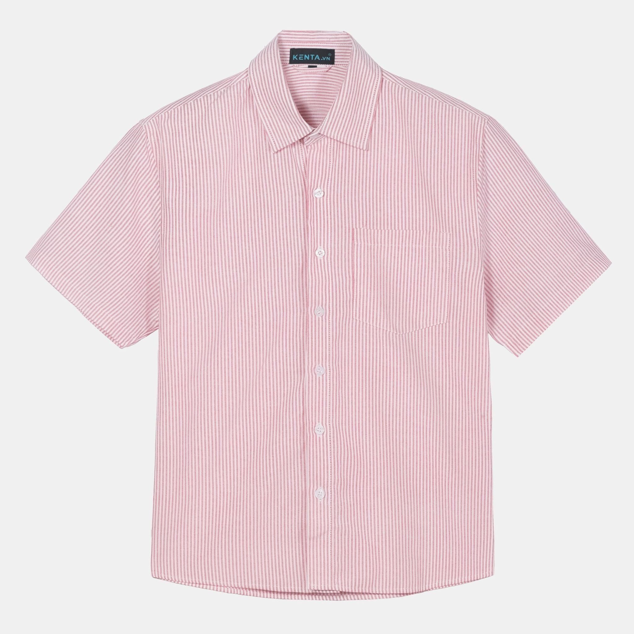  Sơ Mi Tay Ngắn Sọc Nhỏ Vải Oxford SMN0100 