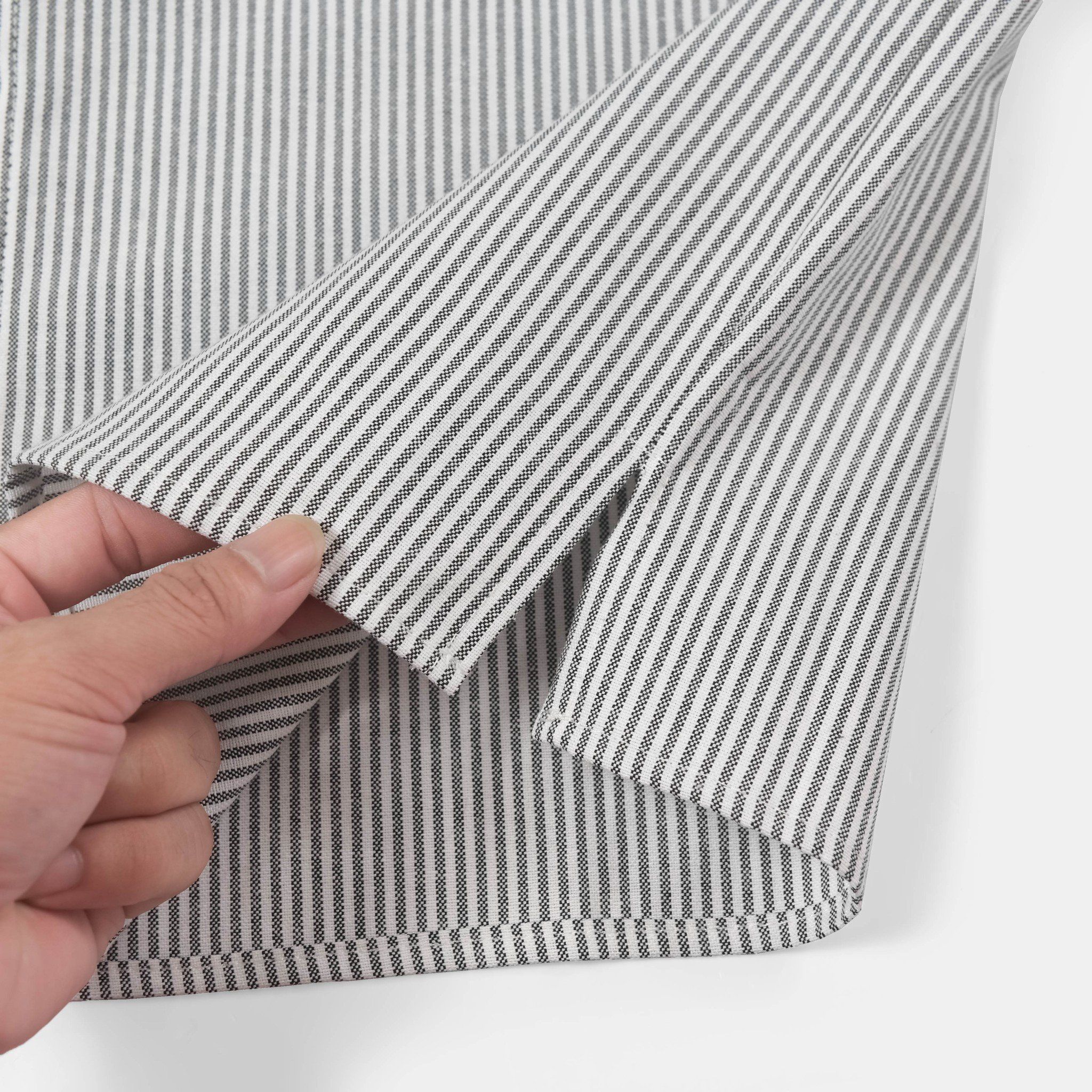  Sơ Mi Tay Ngắn Sọc Nhỏ Vải Oxford SMN0100 