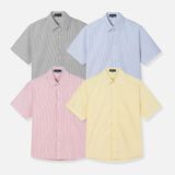  Sơ Mi Tay Ngắn Sọc Nhỏ Vải Oxford SMN0100 