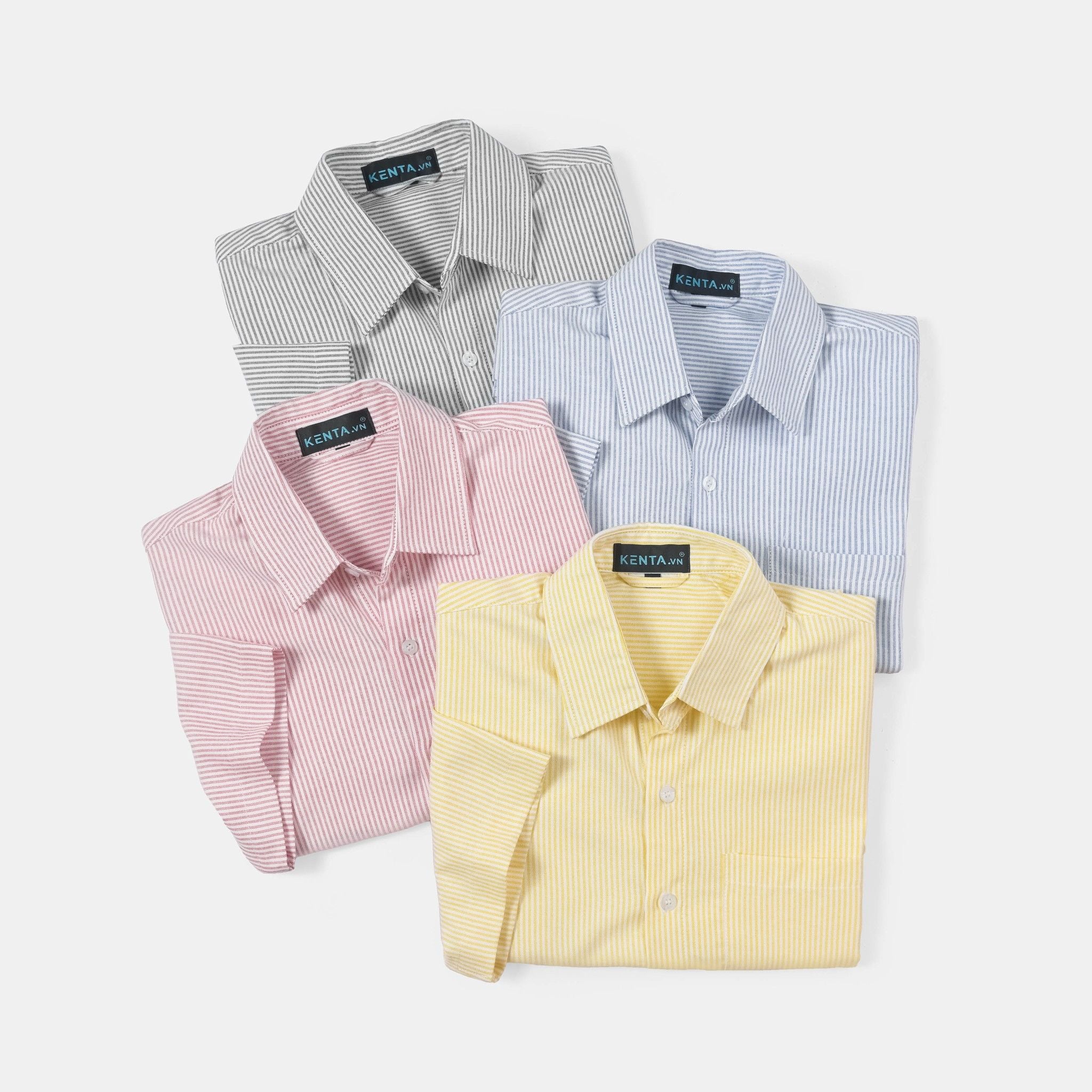  Sơ Mi Tay Ngắn Sọc Nhỏ Vải Oxford SMN0100 