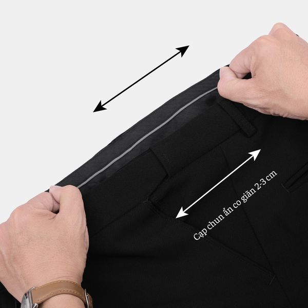  Quần Tây Nam Cạp Thun,  Vải Co Giãn Thoáng Mát QTA0038 