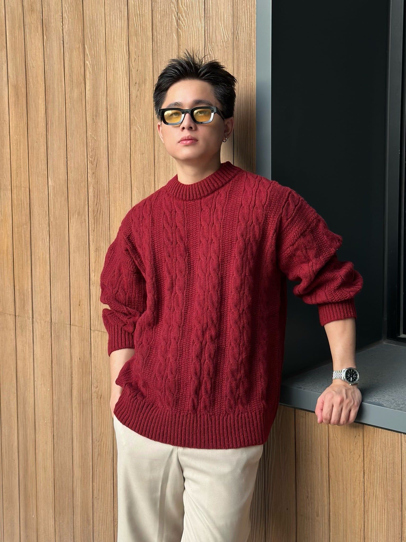  Áo Len Dệt Kim Cổ Tròn Dày Dặn AKL0009 