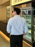  Sơ Mi Tay Dài Oxford Sọc Xanh, Chất Vải Dày Mát Cực Đẹp SMD0110 