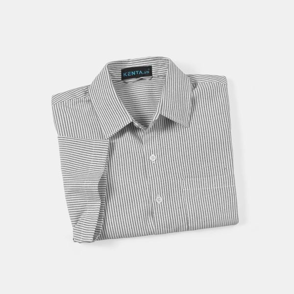  Sơ Mi Tay Ngắn Sọc Nhỏ Vải Oxford SMN0100 