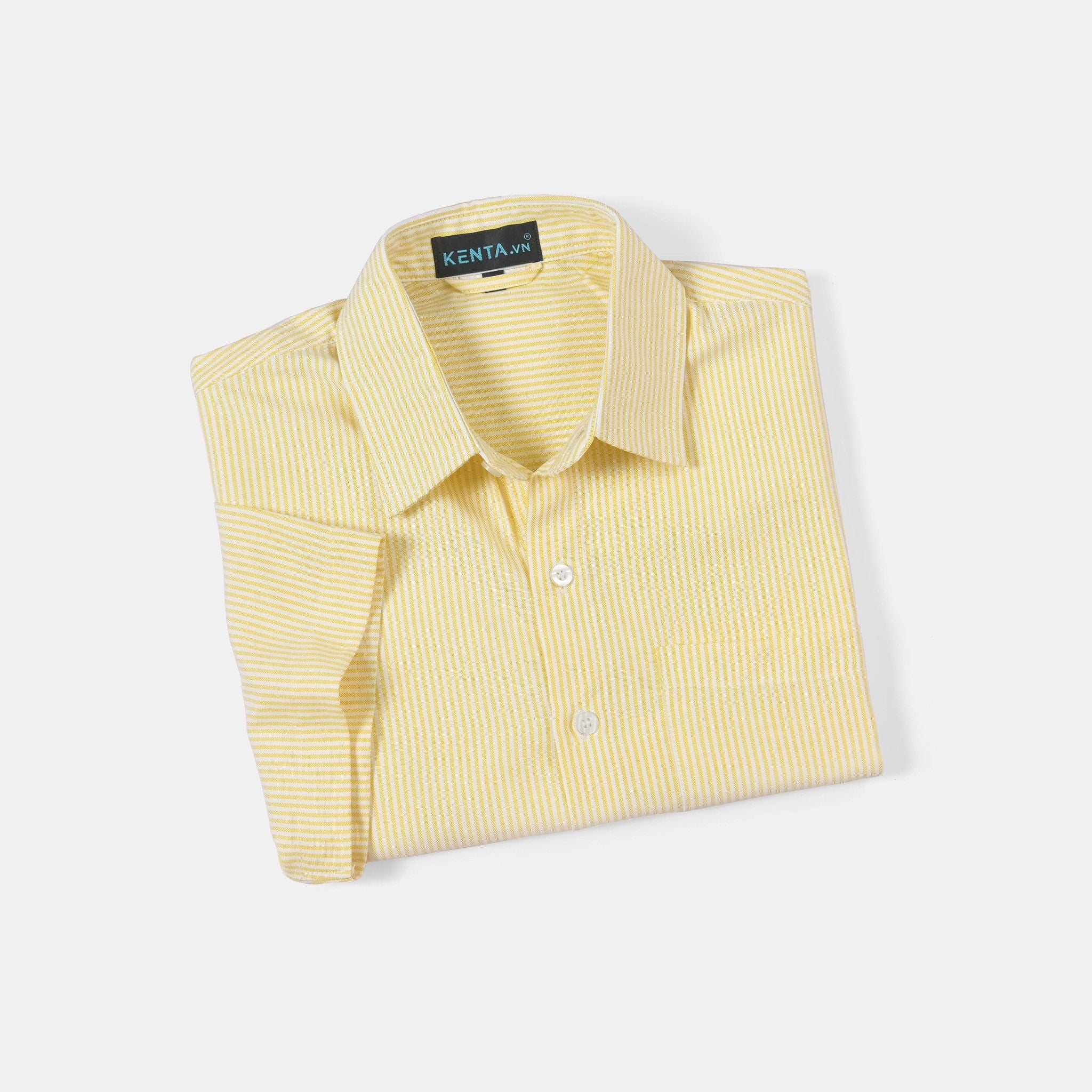  Sơ Mi Tay Ngắn Sọc Nhỏ Vải Oxford SMN0100 