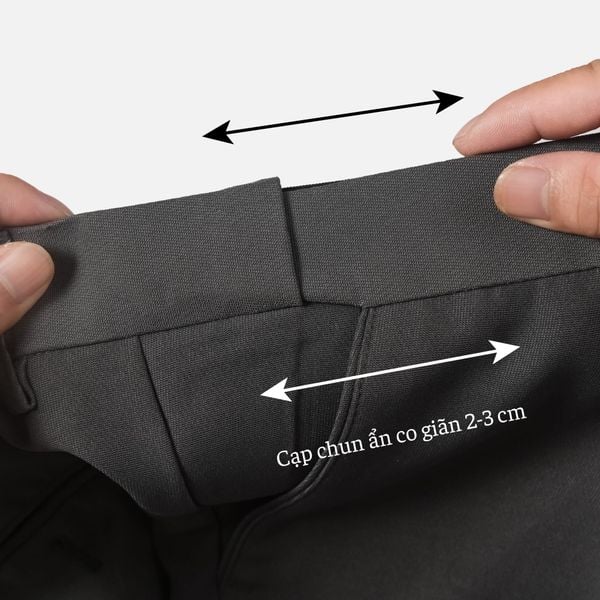  Quần Tây Nam Cạp Thun,  Vải Co Giãn Thoáng Mát QTA0038 