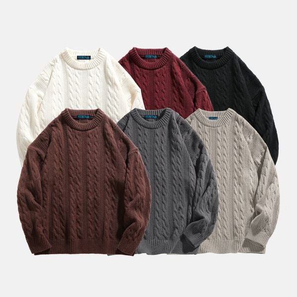  Áo Len Dệt Kim Cổ Tròn Dày Dặn AKL0009 