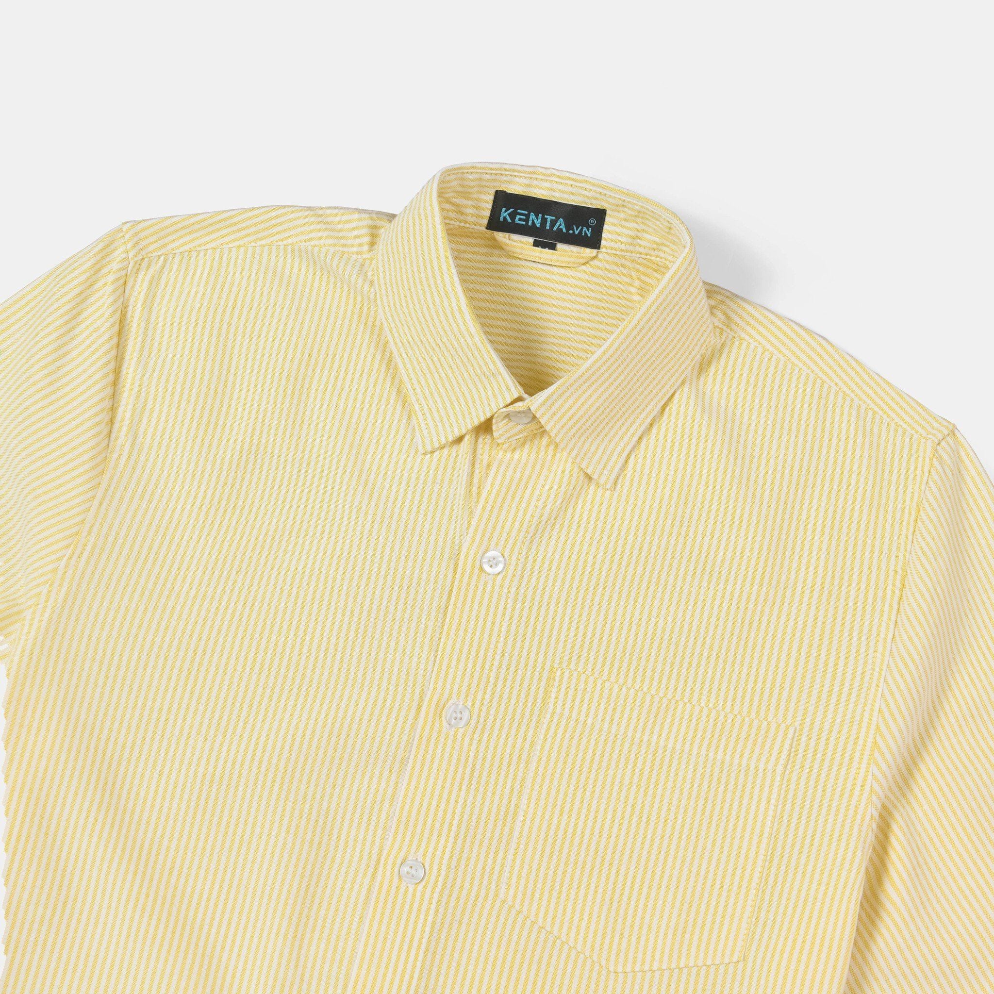  Sơ Mi Tay Ngắn Sọc Nhỏ Vải Oxford SMN0100 