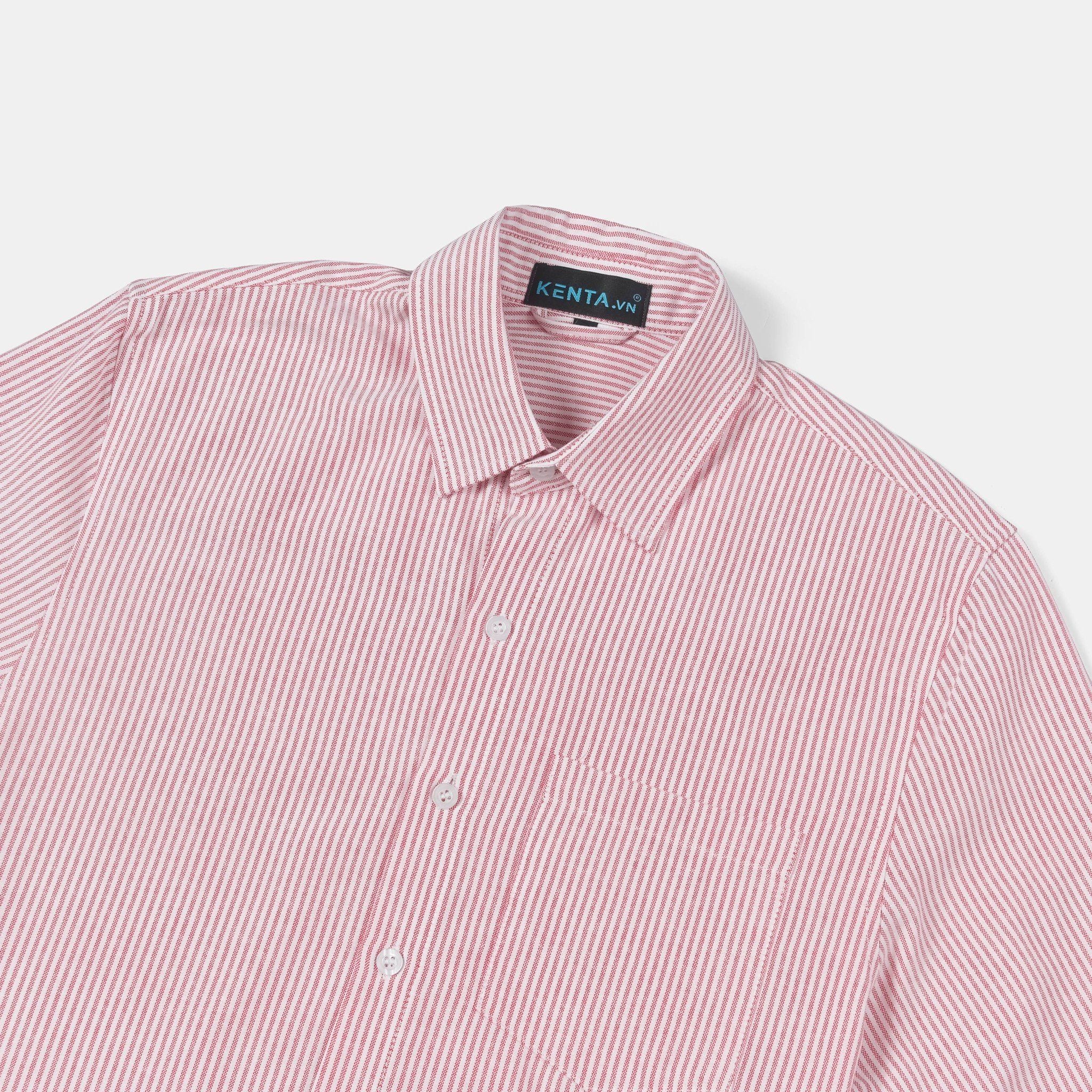  Sơ Mi Tay Ngắn Sọc Nhỏ Vải Oxford SMN0100 