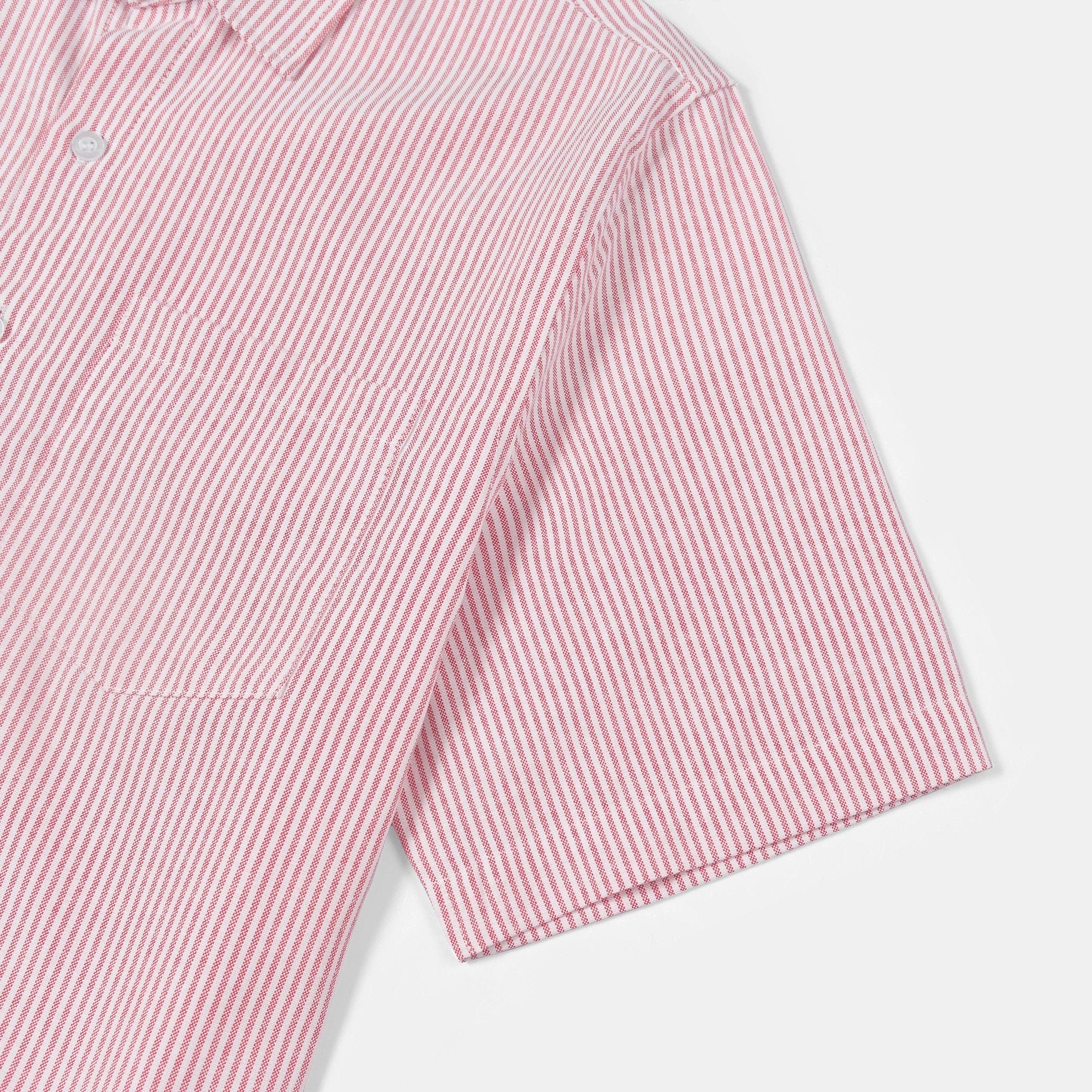  Sơ Mi Tay Ngắn Sọc Nhỏ Vải Oxford SMN0100 