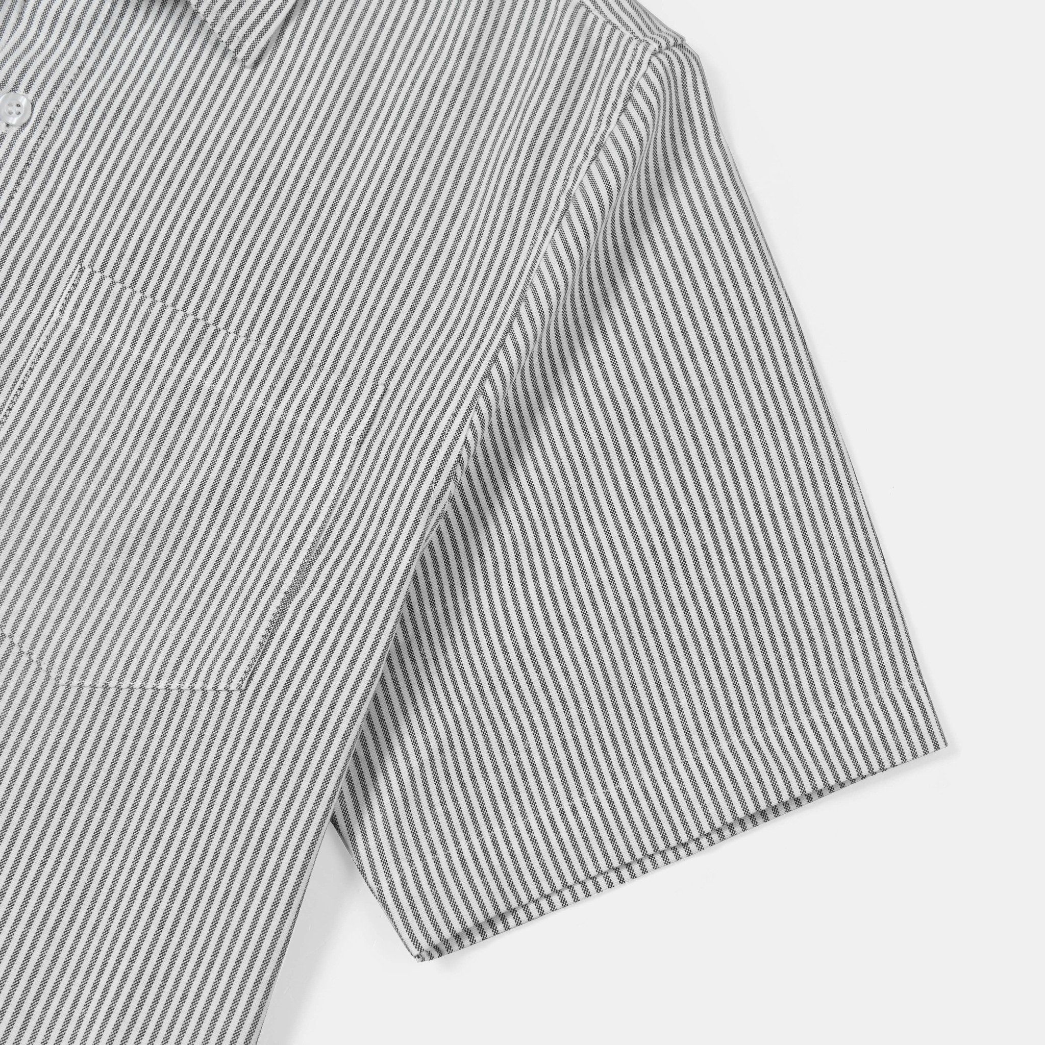  Sơ Mi Tay Ngắn Sọc Nhỏ Vải Oxford SMN0100 