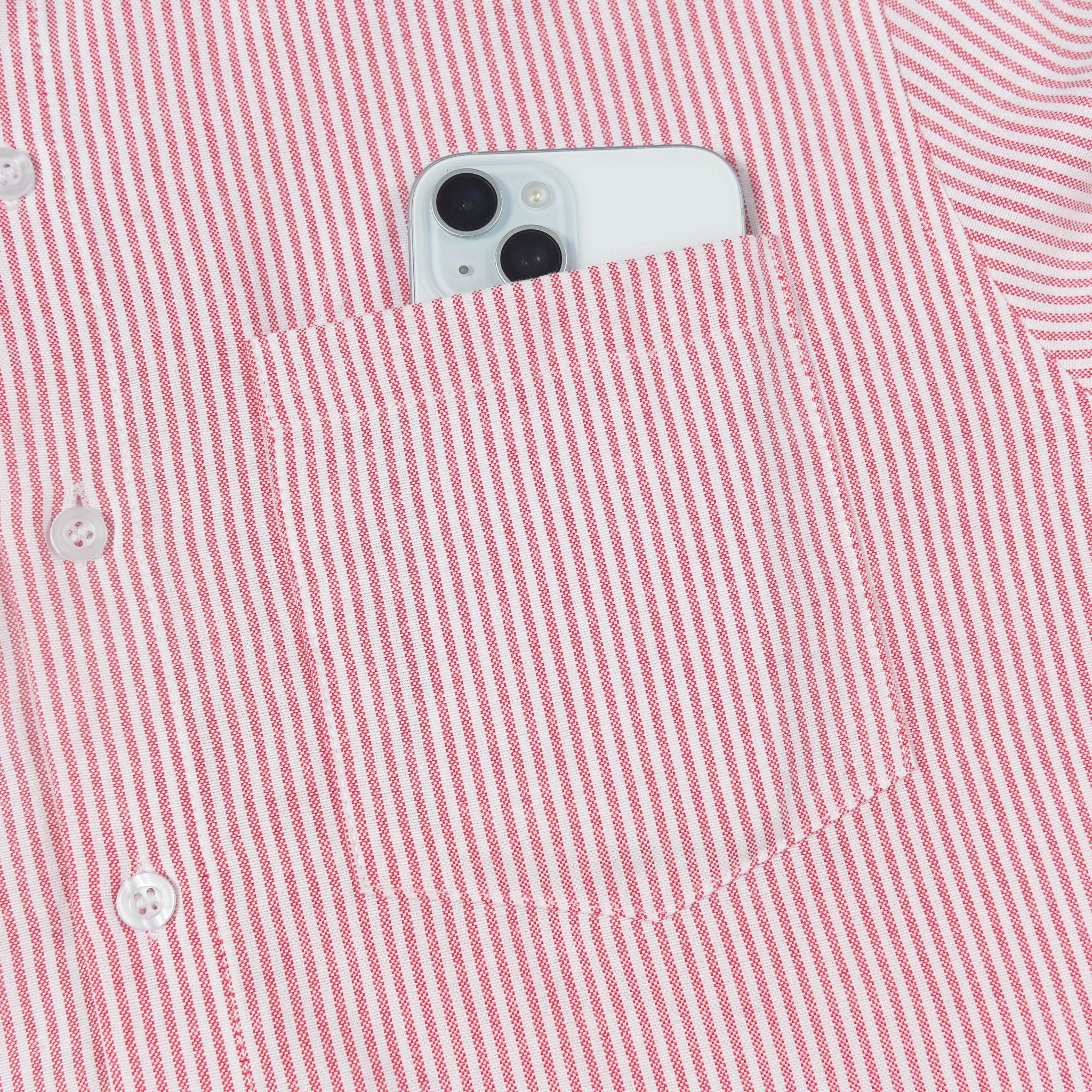  Sơ Mi Tay Ngắn Sọc Nhỏ Vải Oxford SMN0100 