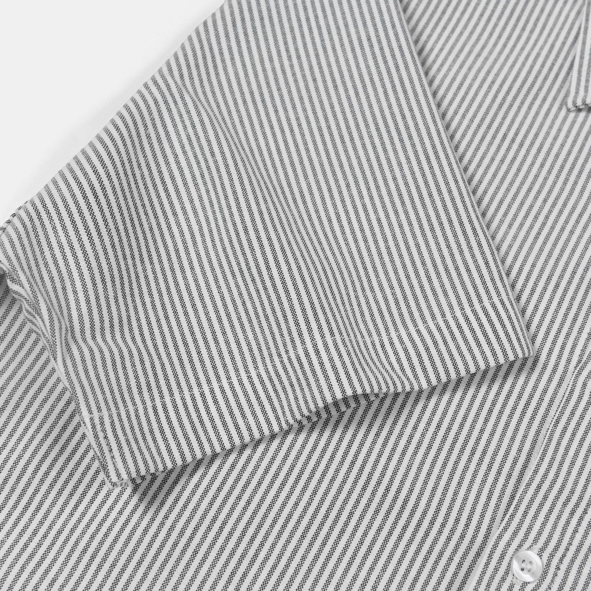  Sơ Mi Tay Ngắn Sọc Nhỏ Vải Oxford SMN0100 