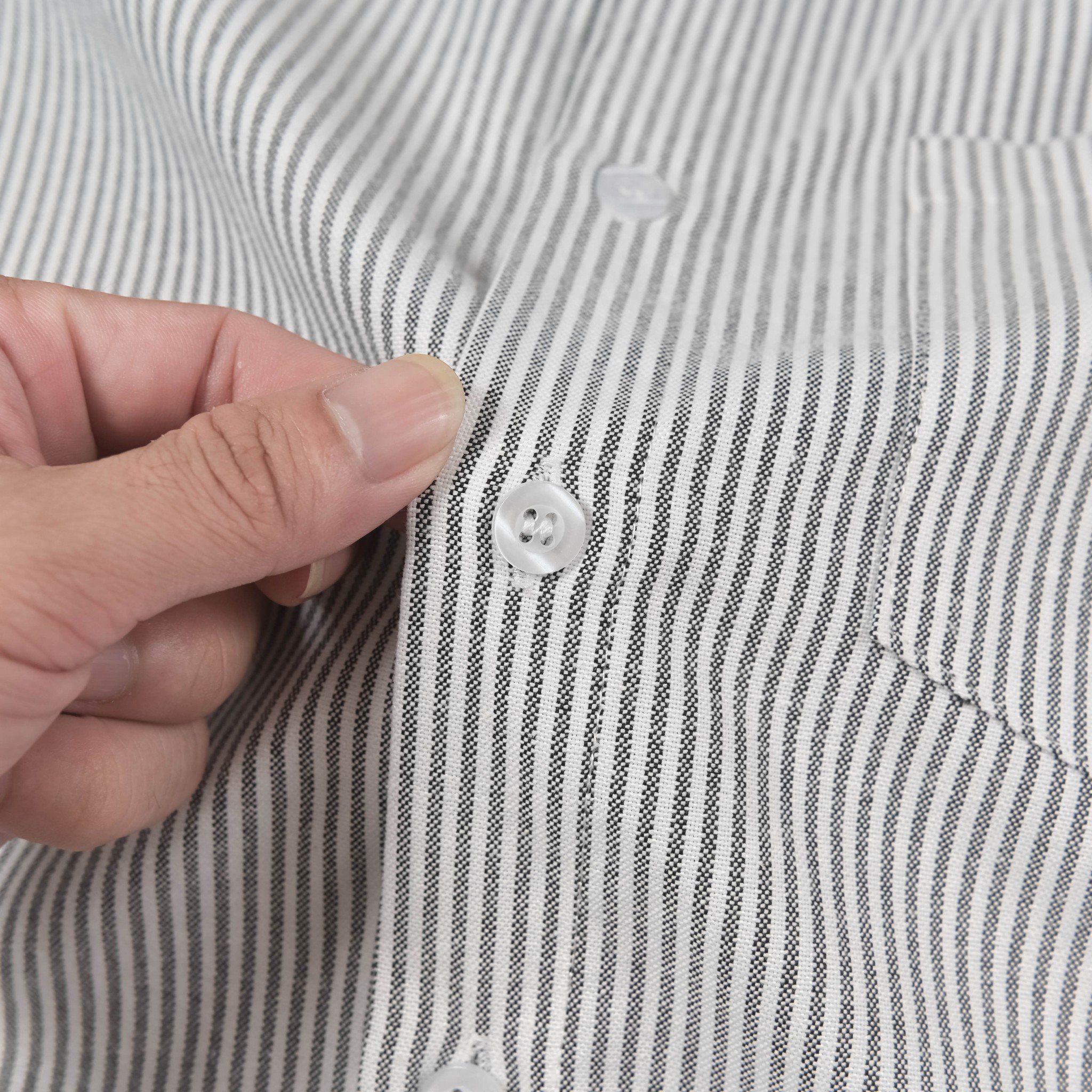  Sơ Mi Tay Ngắn Sọc Nhỏ Vải Oxford SMN0100 