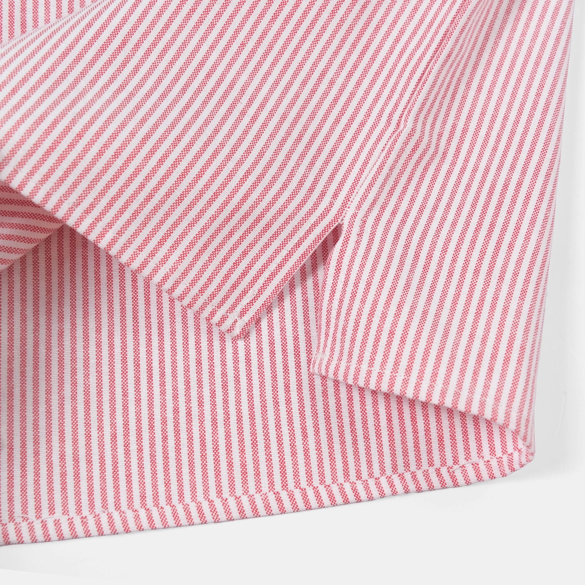  Sơ Mi Tay Ngắn Sọc Nhỏ Vải Oxford SMN0100 