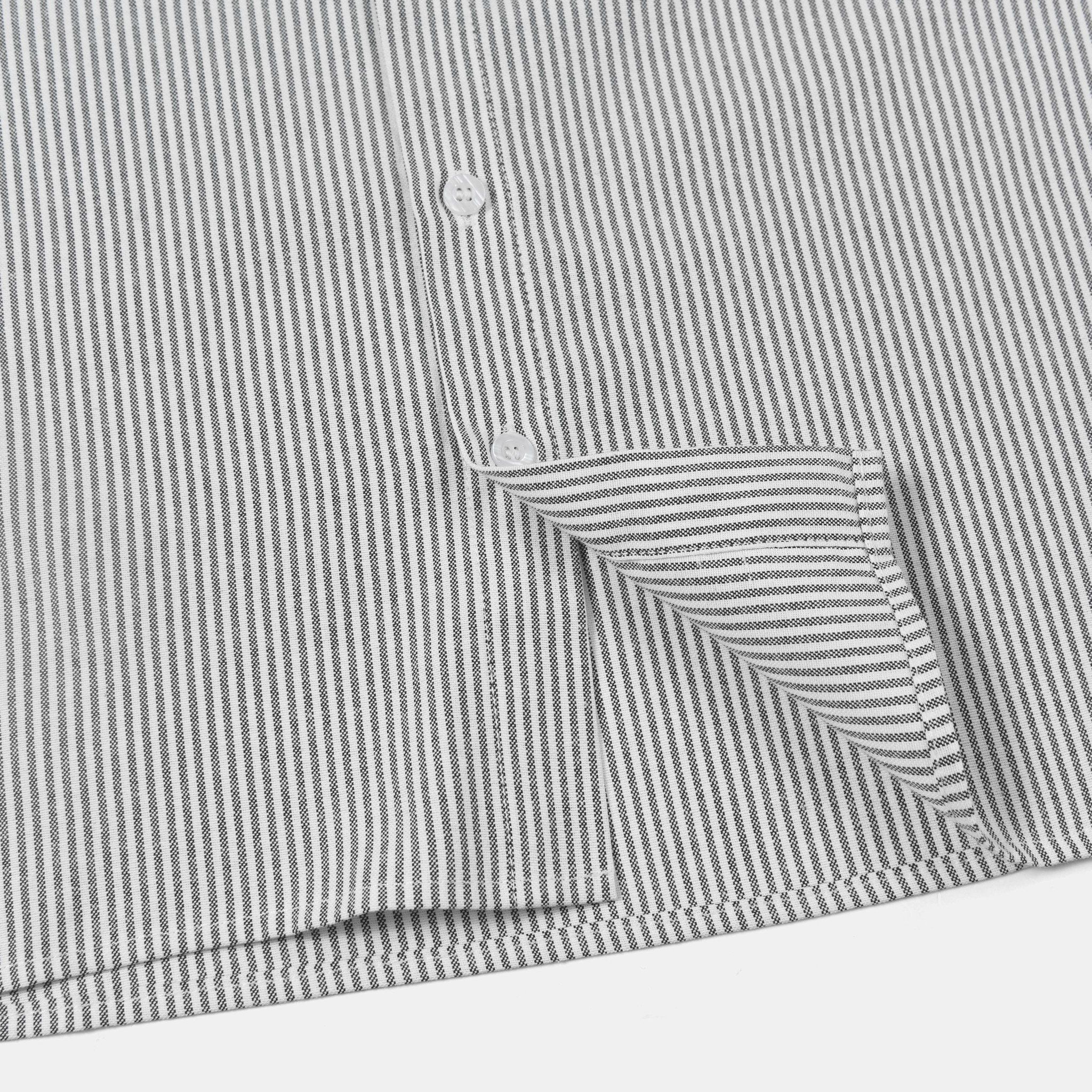  Sơ Mi Tay Ngắn Sọc Nhỏ Vải Oxford SMN0100 