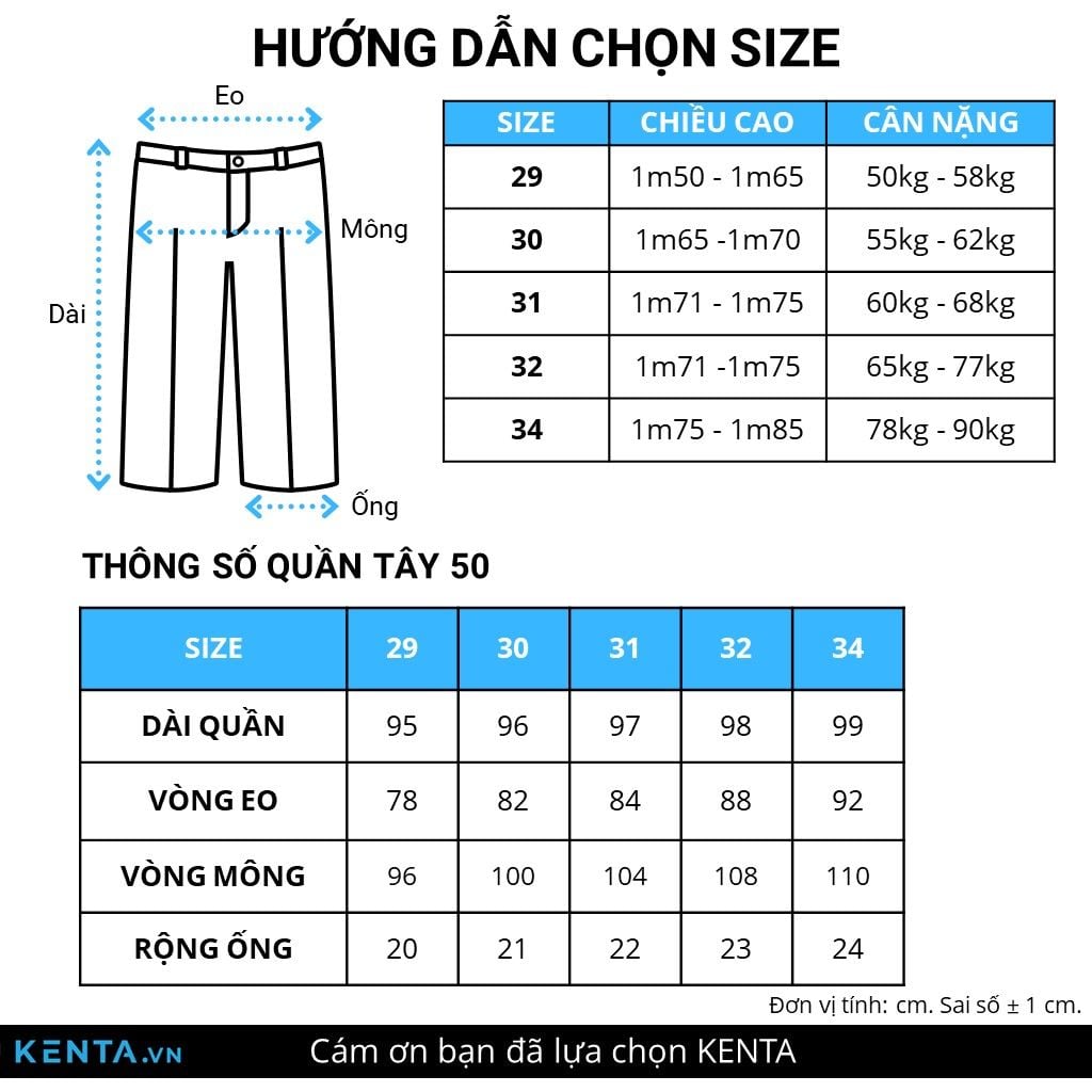  Quần Tây Nam Ống Suông Vải Dày QTA0050 