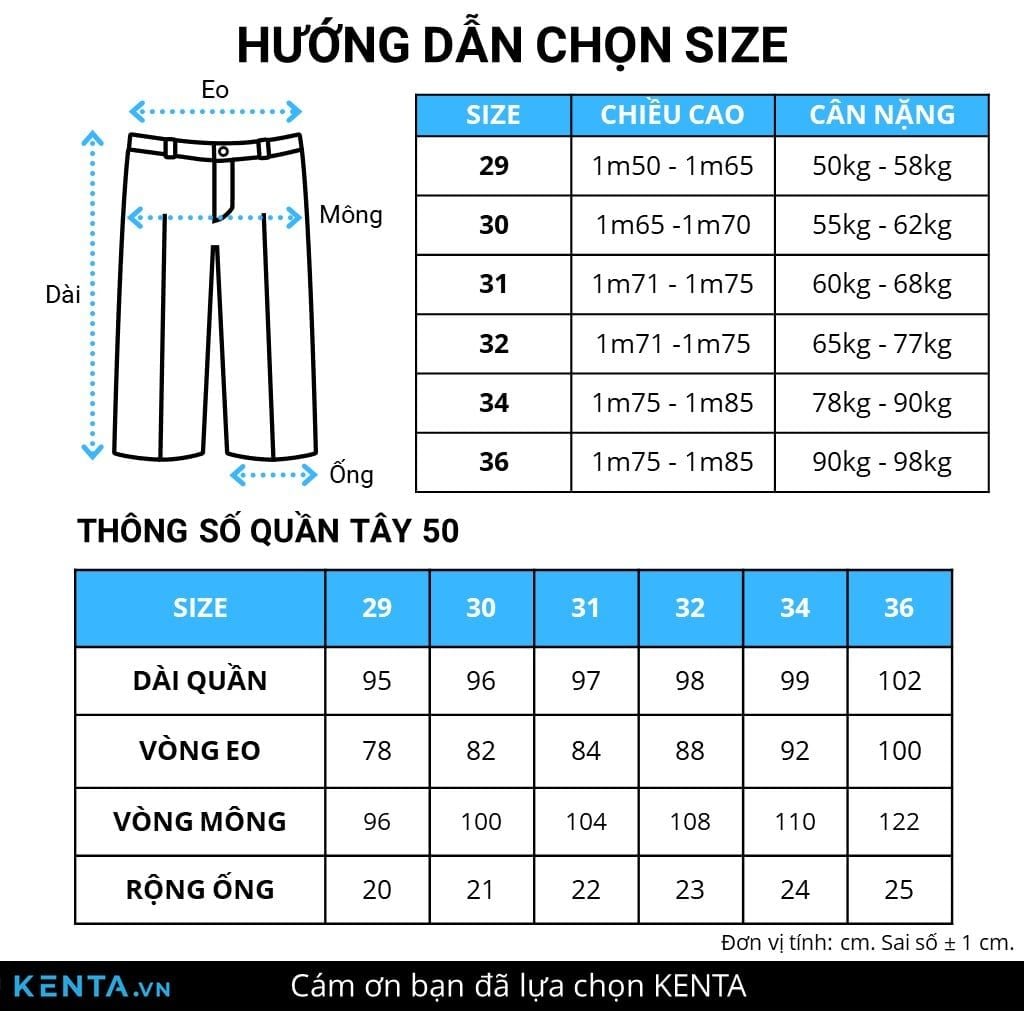  Quần Tây Nam Ống Suông Vải Dày QTA0050 