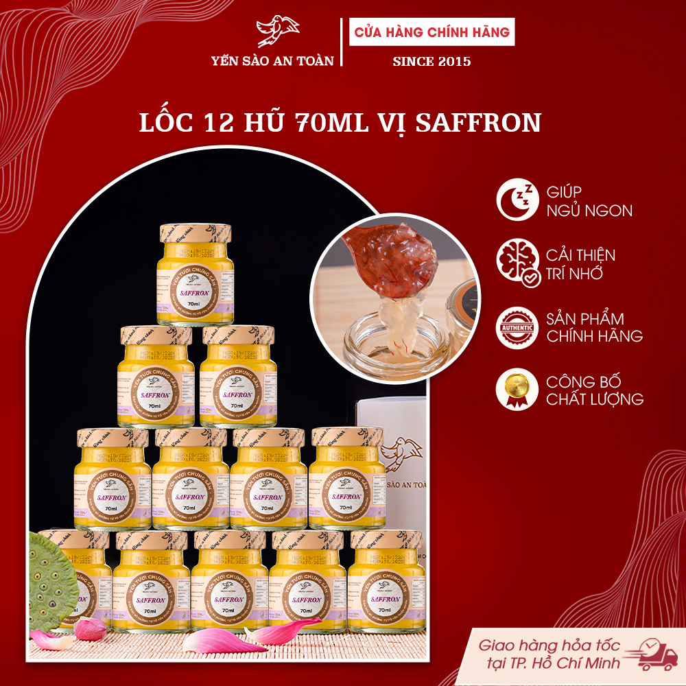 2026 - Lốc thanh lịch 12 lọ yến 70ml VỊ NHỤY HOA NGHỆ TÂY
