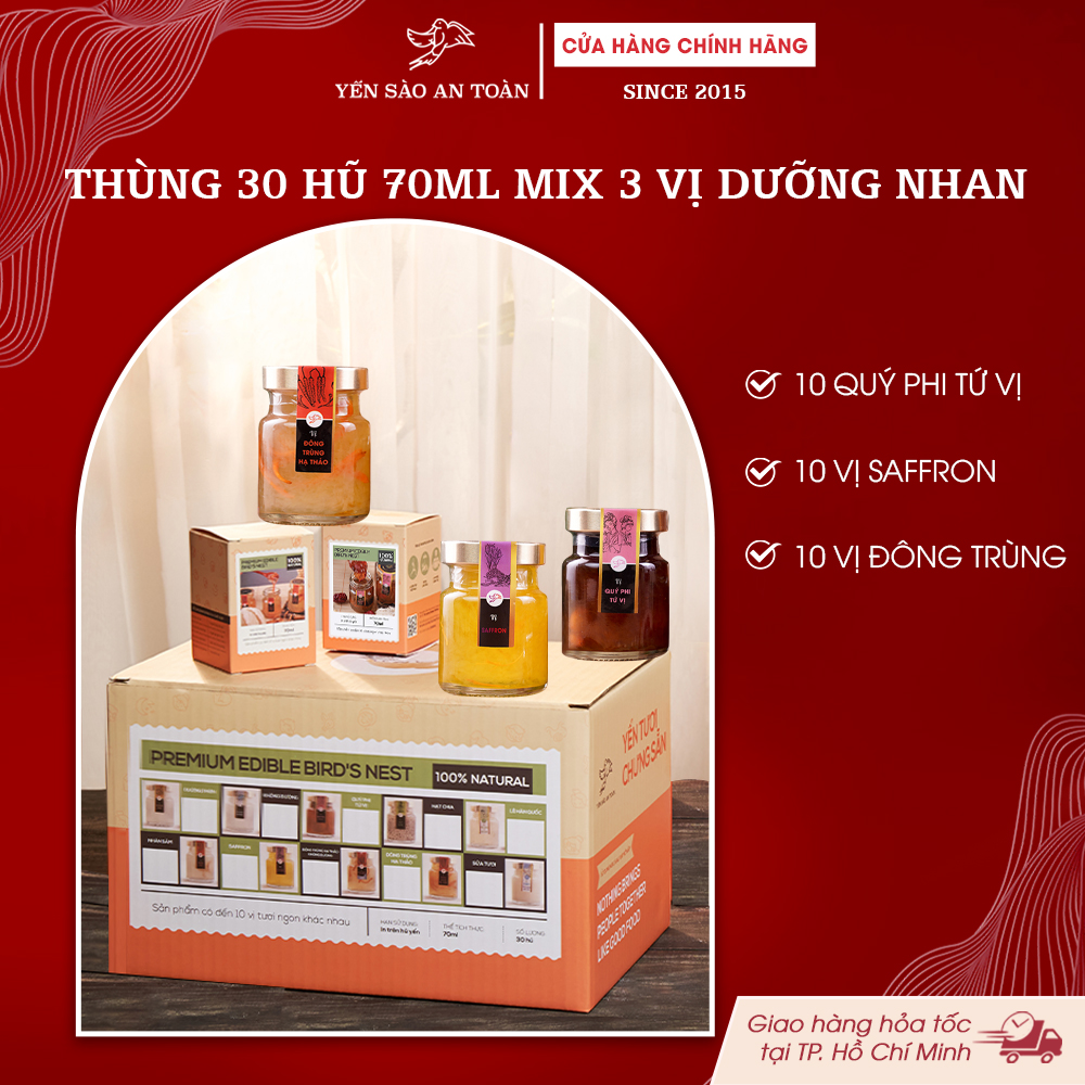 2026 - Thùng 30 Lọ Yến 70ml dành cho phái đẹp dưỡng nhan