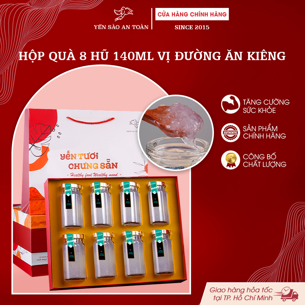 2026 - Hộp quà 8 lọ 140ml vị Đường Ăn Kiêng