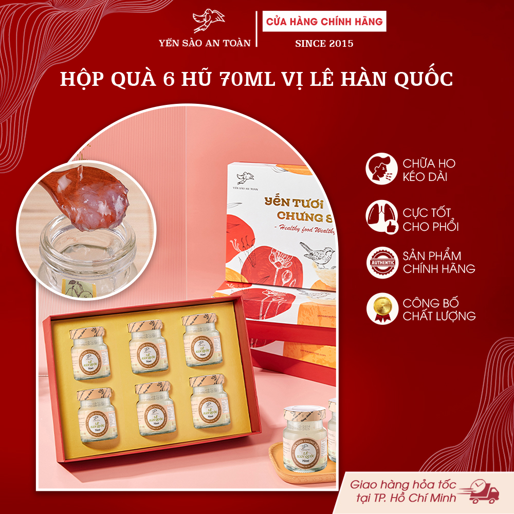 2026 - Hộp quà 6 lọ yến 70ml VỊ LÊ