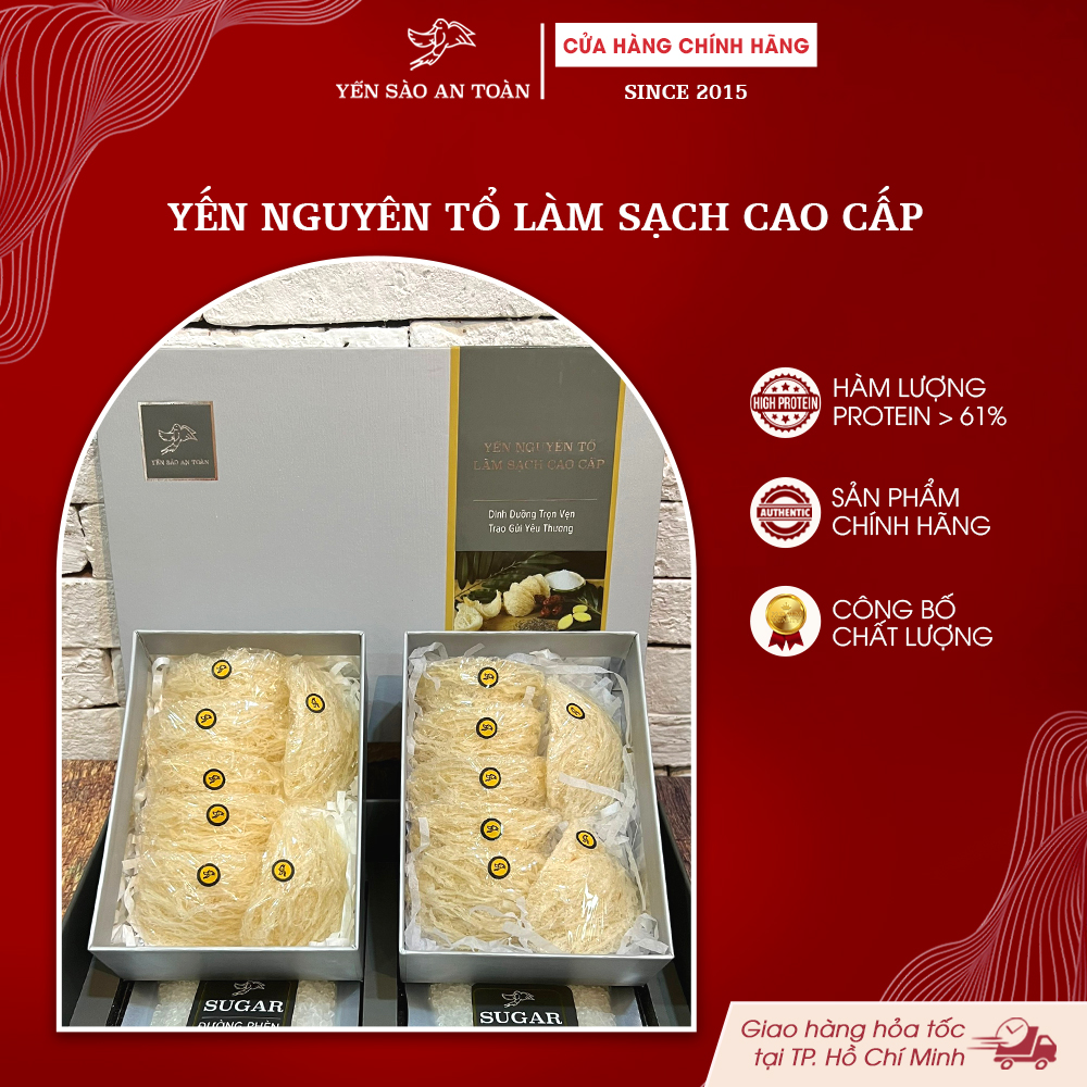 2026 -  HỘP 100G YẾN NGUYÊN TỔ CAO CẤP VÀ ĐƯỜNG PHÈN