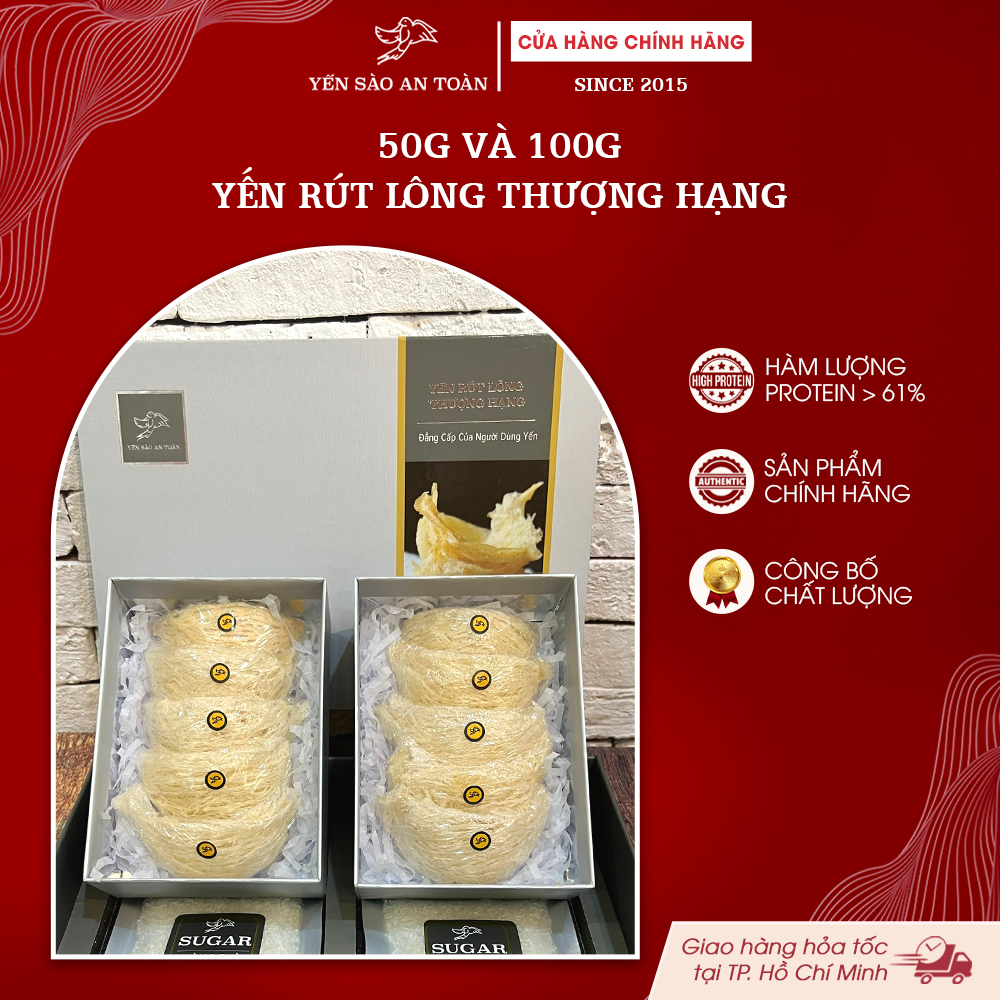 2026 -  HỘP 100G YẾN NGUYÊN TỔ RÚT LÔNG THƯỢNG HẠNG, THỐ SỨ, COMBO VÀ ĐƯỜNG PHÈN