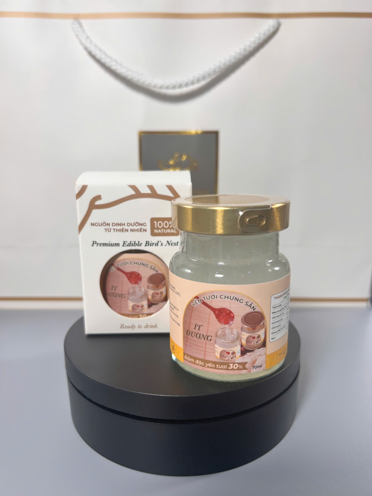 2026 - Vị số 0 - 70ml - Yến tươi chưng sẵn ÍT ĐƯỜNG, Yến tươi chưng sẵn với đường phèn (ÍT ĐƯỜNG) hũ 70ml từ Yến Sào An Toàn