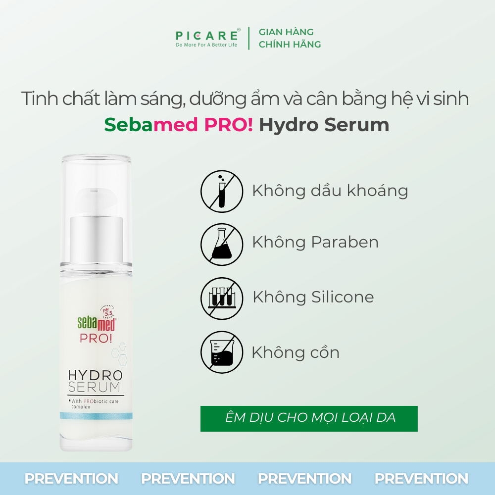 [10/2026 ] Tinh chất làm sáng, dưỡng ẩm và cân bằng hệ vi sinh Sebamed PRO! Hydro Serum 30ml