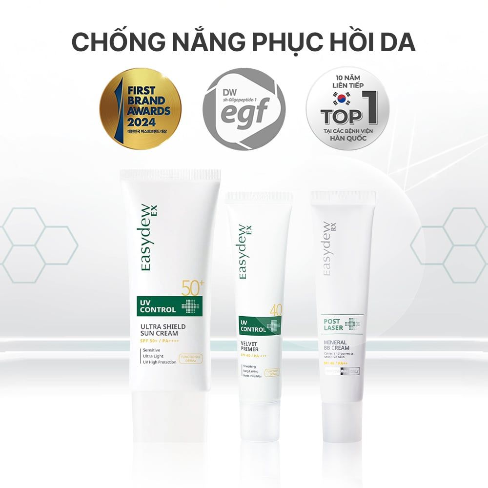 Kem Chống Nắng Trang Điểm Dành Cho Da Nhạy Cảm, Phục Hồi Da Sau Tổn Thương Easydew RX Post Laser Mineral BB Cream SPF46 40ML