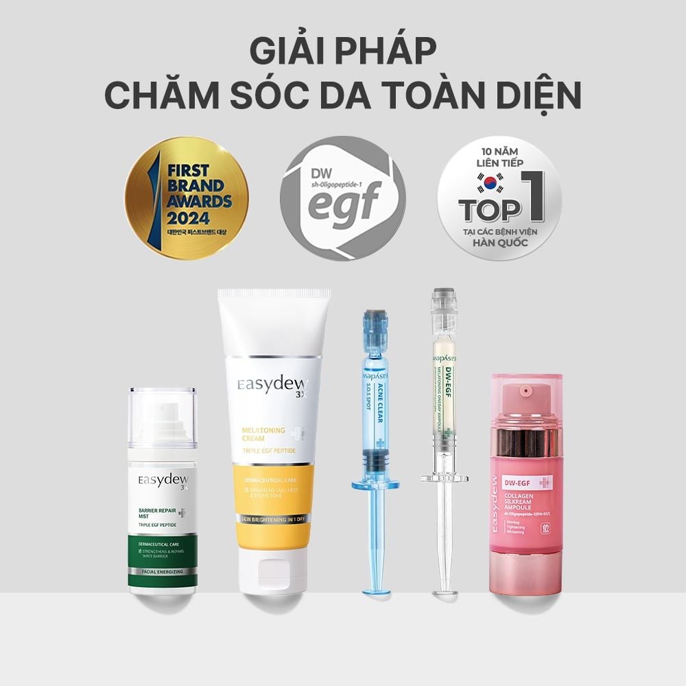 Miếng Dán Cấp Ẩm, Làm Sáng, Cải Thiện Nếp Nhăn Easydew DW-EGF Melatoning Patch (5g*4 miếng)