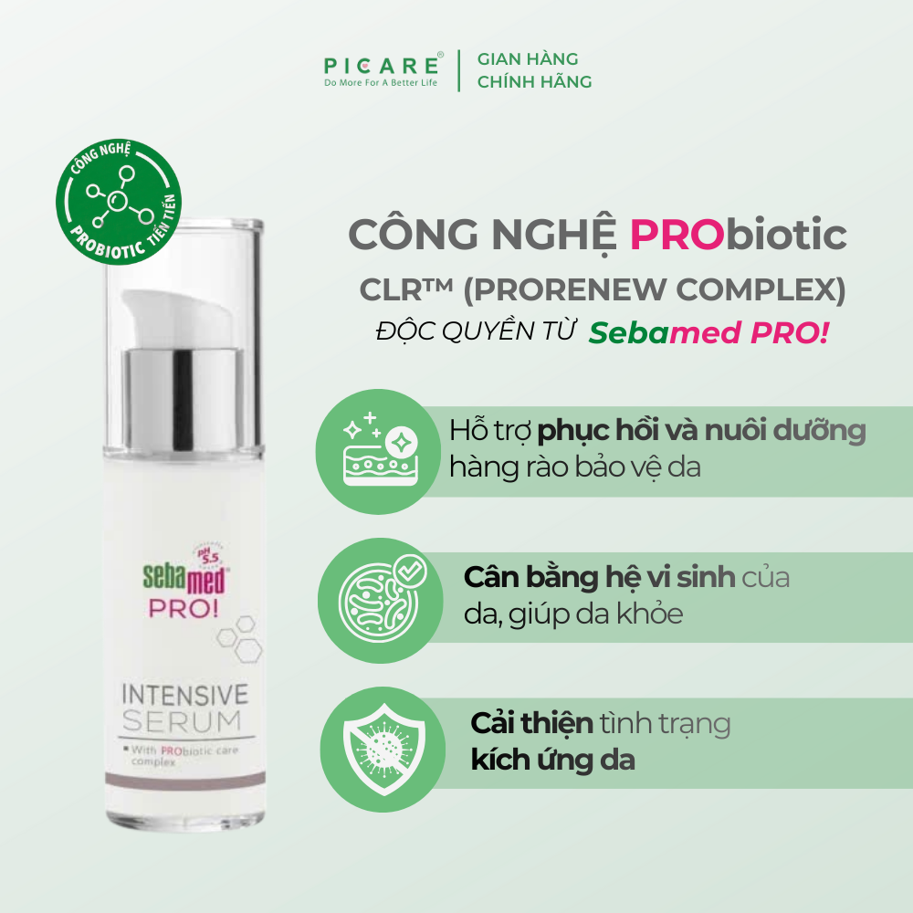 [ 03/2027 ] Tinh chất giúp cải thiện nếp nhăn và cân bằng hệ vi sinh Sebamed PRO! Intensive Serum 30ml