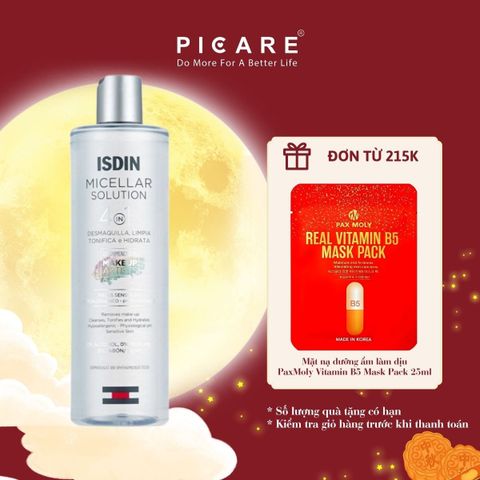 Nước tẩy trang dành cho mọi loại da giúp loại bỏ bụi bẩn makeup Isdin Micellar Solution 400ml