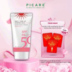 Kem chống nắng giúp nâng tone kiềm dầu chiết xuất rau má PAXMOLY Daily Tone Up Vitamin Cica Sunscreen Cream 50ml